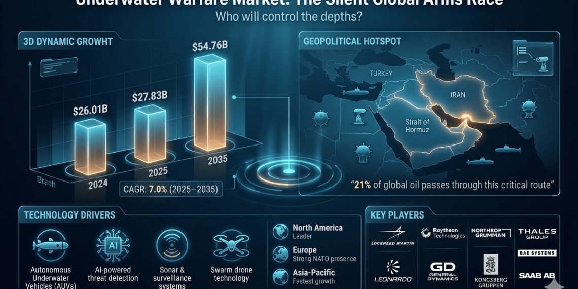 Underwater Warfare Market to Reach USD 54.76 Billion by 2035, Growing at 7.0% CAGR Driven by Rising Autonomous Underwater Vehicle Adoption