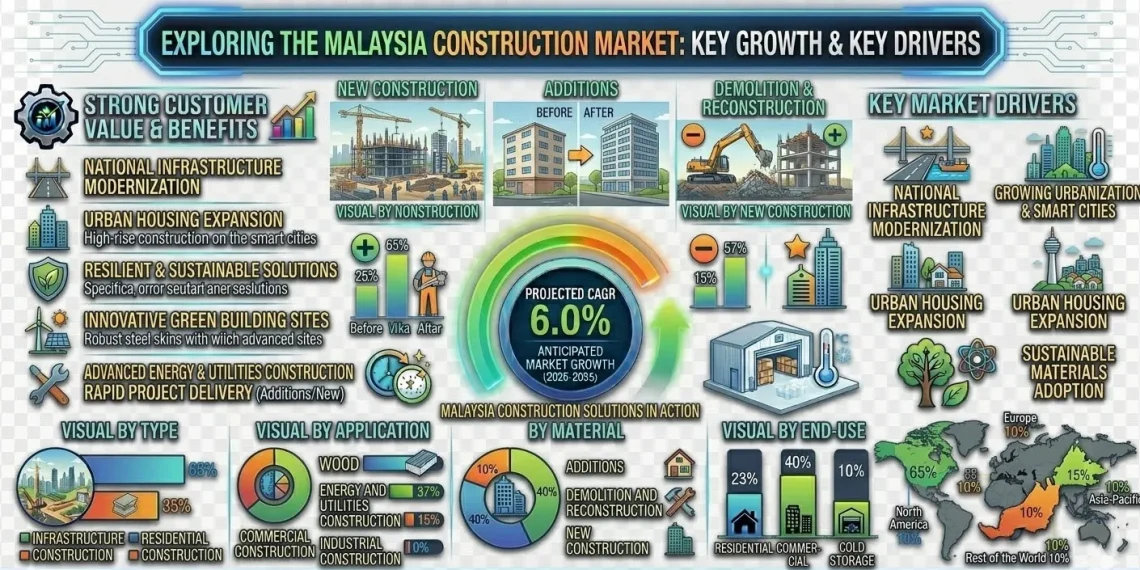 Building the Future: How Malaysia’s Construction Market Is Doubling Its Way to USD 67.2 Billion by 2035